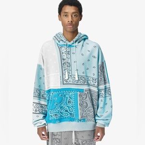 Authentic Amiri Paisley Print Crew Neck Hoodie - Men Size Small